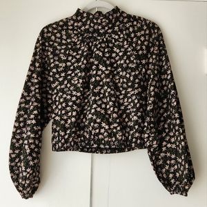 Floral High Neck Top